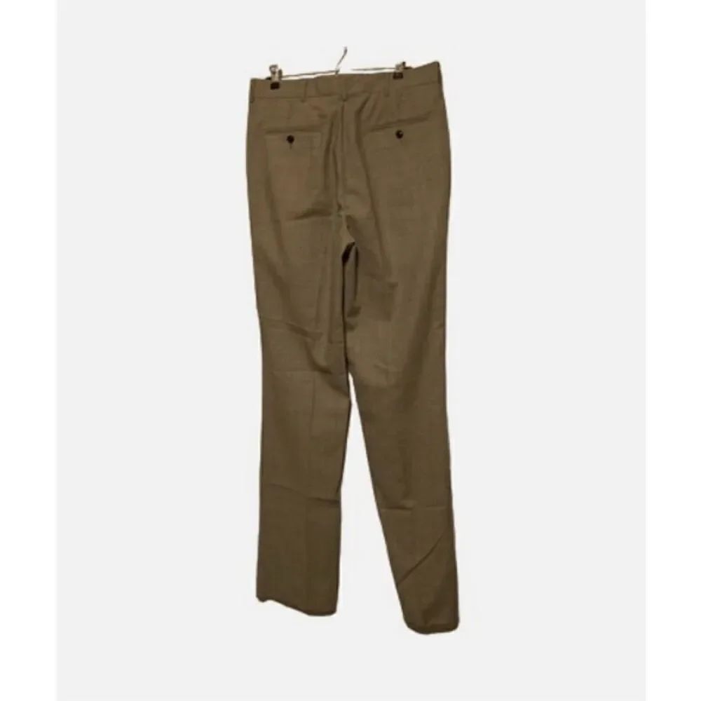 NAUTICA SIZE 34W BEIGE CHECKED MARINA UNHEMMED PANTS *NEW, READ*